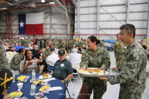 Members from NAS Fort Worth JRB serve meals to Roll Call veterans, Fort Worth April 2022