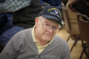 US Army Air Corps WWII Veteran Bill Kelly at Fort Worth Roll Call Luncheon, February 2022