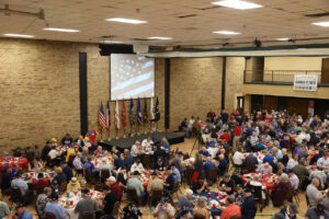 Veterans fill a room in Fort Worth Roll Call Luncheon May 2022