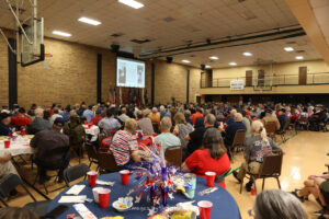 Veterans listen to Iwo Jima survivor Don Graves, Fort Worth Roll Call May 2022