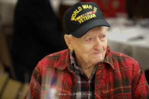WWII Vet and Pearl Harbor Survivor Dale Robinson at Fort Worth Roll Call Luncheon, January 2022