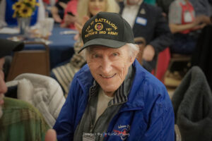 WWII Veteran Barney Baker attends Fort Worth Roll Call Lunch, February 2022
