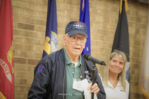 WWII Veteran Derick South speaks at Fort Worth Roll Call Luncheon February 2022