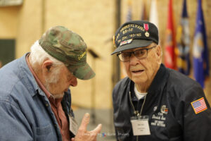 WWII Veteran Derick South at Fort Worth Roll Call monthly Luncheon, January 2022