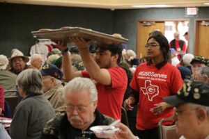 Granbury ISD youth serve meals to veterans at Roll Call Luncheon November 2022