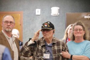 USMC Vietnam Veteran George Thomas attends Roll Call Luncheon Fort Worth Texas November 2022