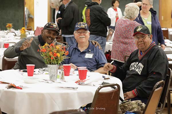 Veterans at the Monthly Roll Call Luncheon Fort Worth Texas October 2022