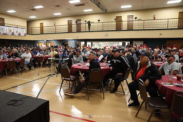 Veterans listen to speaker at Roll Call Luncheon Fort Worth Texas November 2022