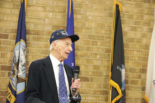 WWII B 17 Pilot John Luckadoo speaks at Roll Call Luncheon Fort Worth Texas September 2022
