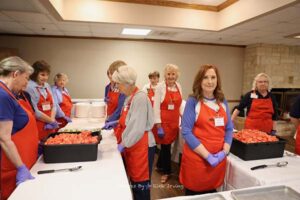 Roll Call Fort Worth Volunteers prepare to serve meals to veterans at monthly luncheon May 2023