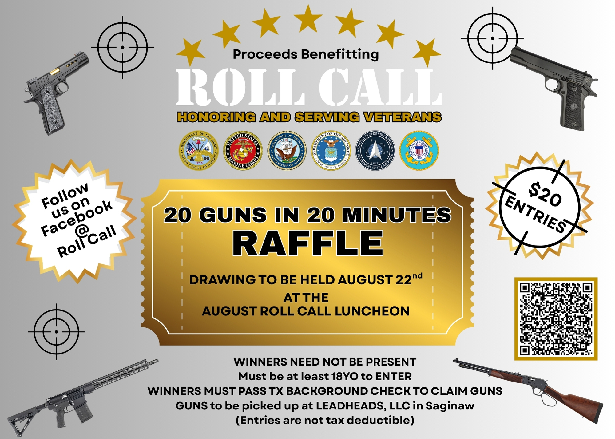 2025 Gun Raffle Flyer -